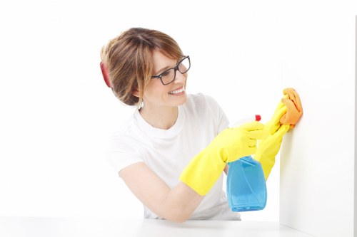 Upminster Carpet Cleaners team applying careful safety procedures during cleaning